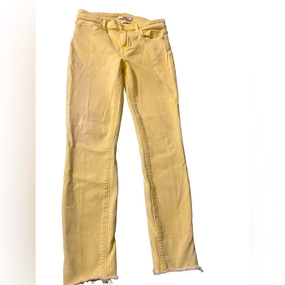 Sam Edelman THE KITTEN mid rise skinny ankle light yellow